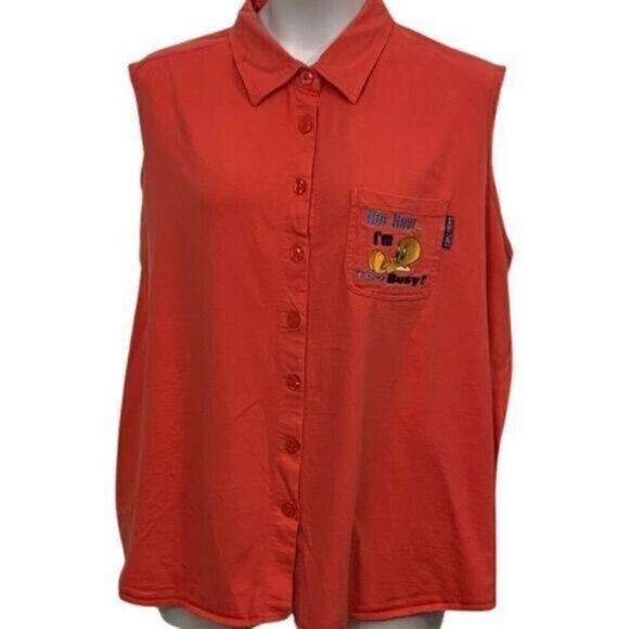 Looney Tunes 90's #Tweety Bird sleeveless Shirt. Size XL - Picture 1 of 4